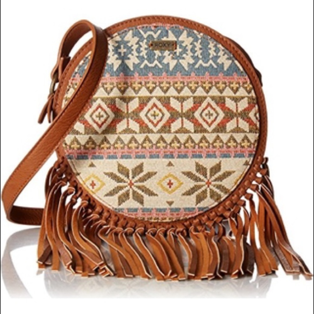 Roxy bohemian style faux leather crossbody bag